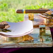 Royale Ashtray – Green Onyx Two Ashtrays Full Shot